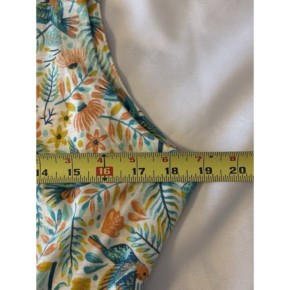 DULUTH TRADING To N Flow Hummingbird Midi Tank Dress Large Cottagecore Pockets - Picture 11 of 13